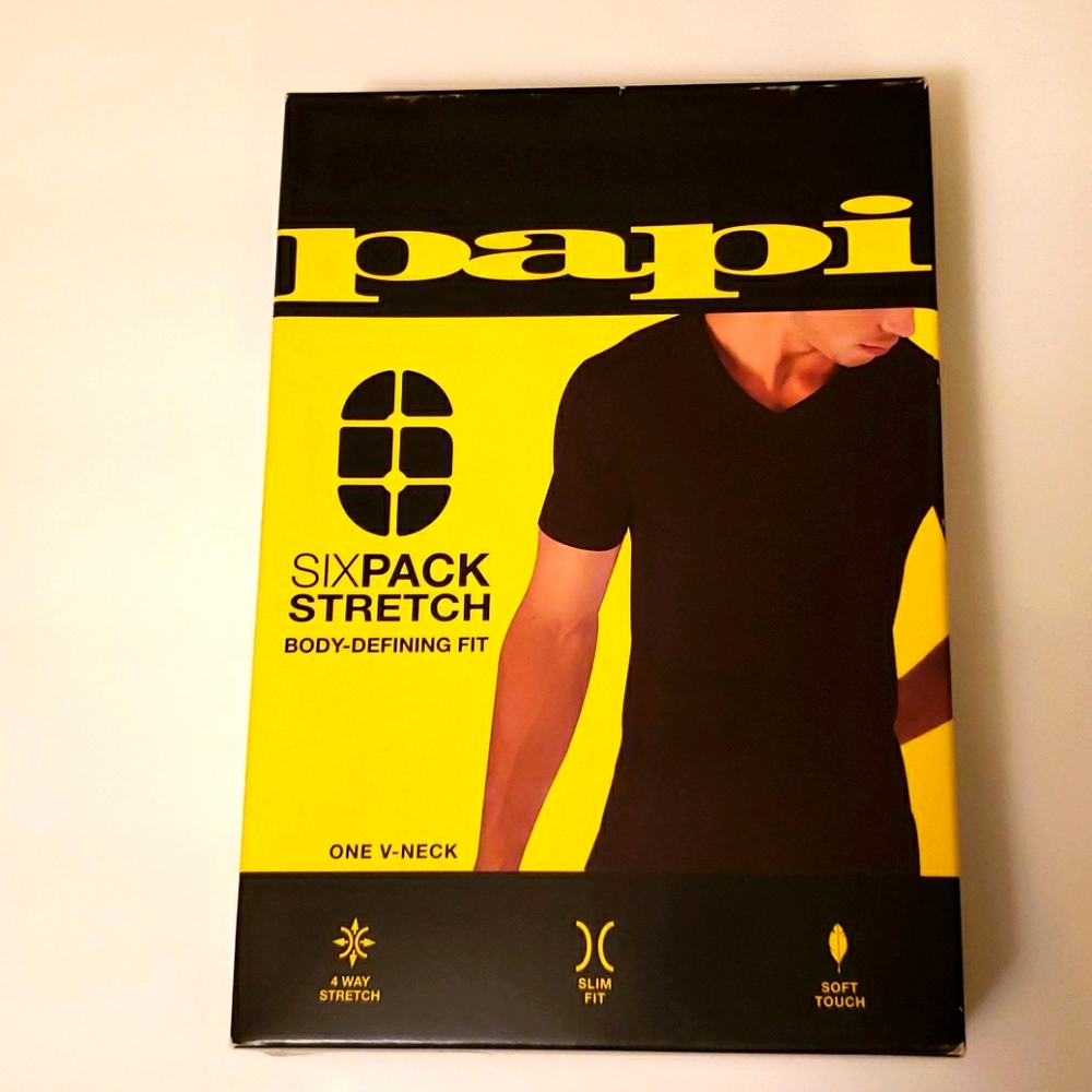 Papi Six Pack Stretch V Neck T